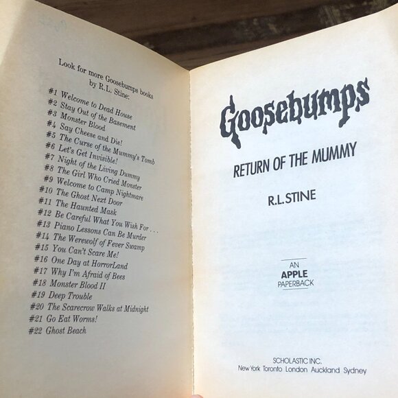 Goosebumps #23 Return of the Mummy Paperback Book R. L. Stine 1994 First… - Picture 5 of 8